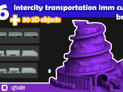 intercity transportation imm curve brush-vol1 3D model