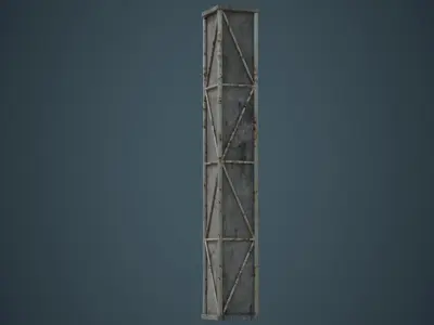 Pillar 1B Low-poly 3D model