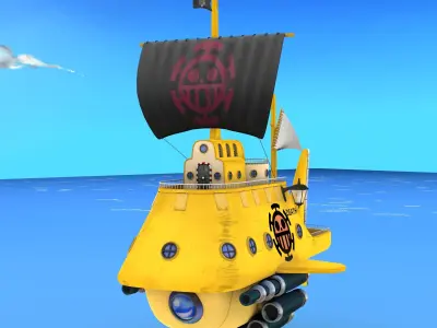 Heart Pirates Polar Tang ship 3D model
