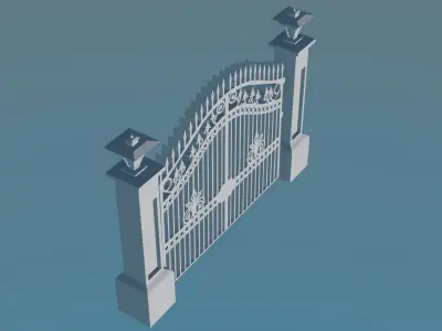 Medieval Castle Gate 3D print model