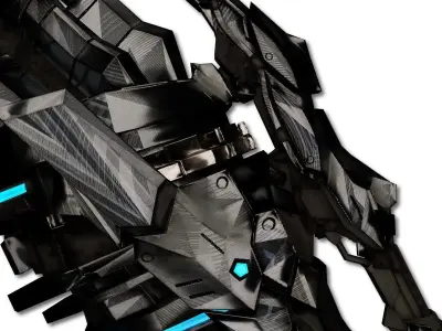 Plasma Laser Cannon Low-poly 3D model