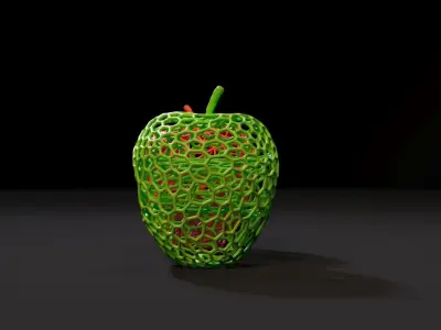 Hollow Apple 3D print model