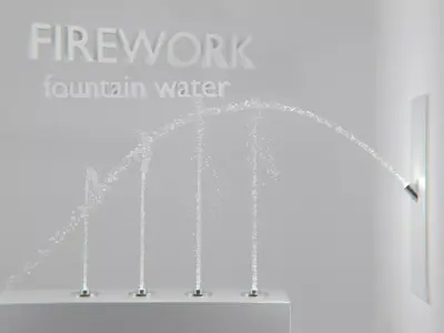 Animated Firework Water Fountains 3D model