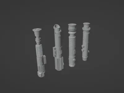 Lighsabers One-Twelfth Scale 3D print model