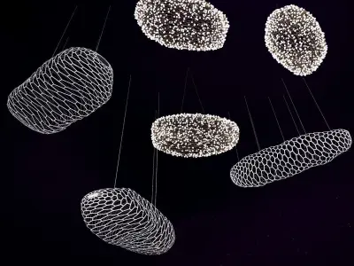 Pendant lamps in a modern style Free low-poly 3D model