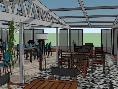 A restaurant ara cafe  3D model