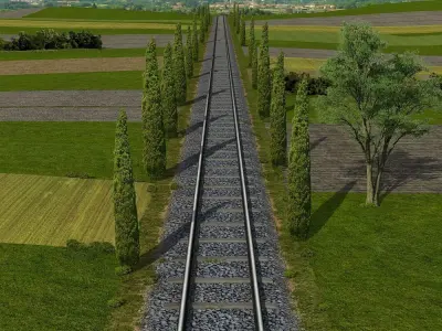 railroad 3D model
