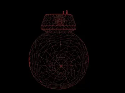 Droid star wars Low-poly 3D model