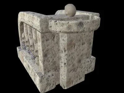 Fontain Medieval v2 Low-poly 3D model