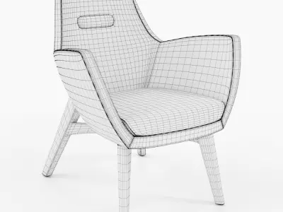 Armchair UMM WOOD 3D model