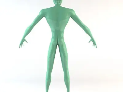 Strong Alien Character Low-poly 3D model