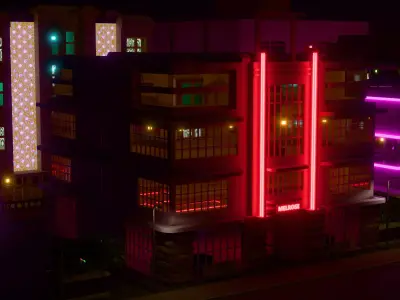  Ocean Drive - Miami Street Scene 3D model