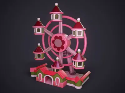 Ferris Wheel Low-poly 3D model