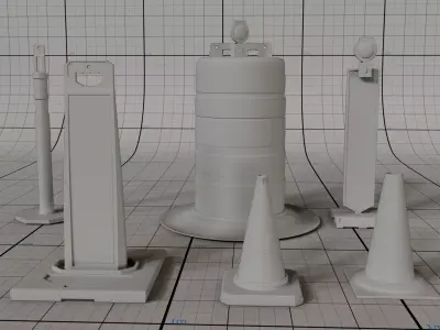 Traffic Cones Vol 01 3D model