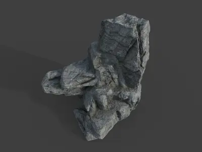 Cliff Rock 2-1 Low-poly 3D model