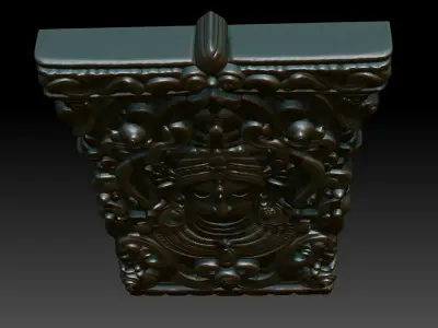 Indian Temple Wall basrelief 08 240613 3D print model