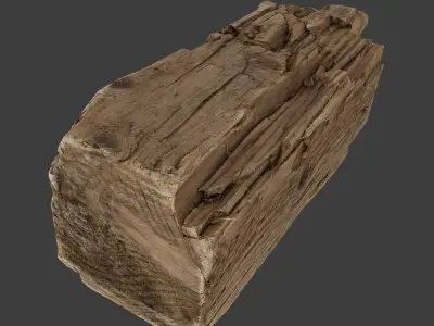 Wood Timber Debris Low-poly 3D model