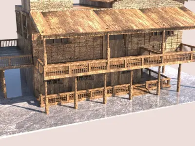 Wooden House 3D model