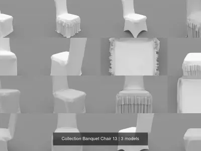 Collection Banquet Chair 13 3D Model Pack
