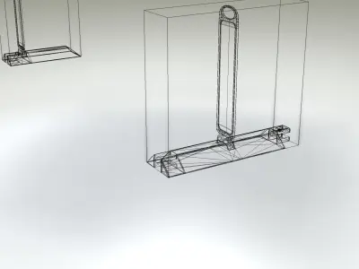 Yellow guide barrier 17 pointing right 628-10 Low-poly 3D model