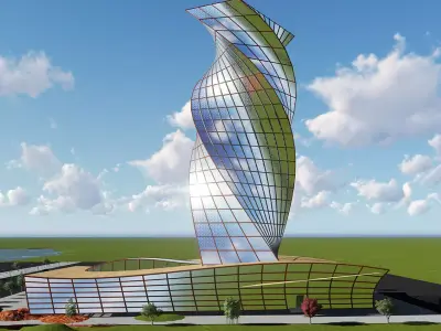 amazing building Low-poly 3D model