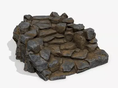 Old Stairs Low-poly 3D model order