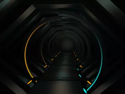 Sci Fi Tunnel 3D model