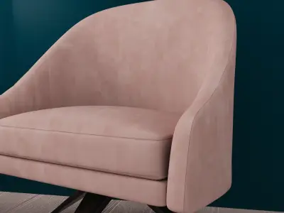 blue living room 3D model