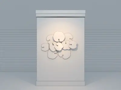 LOTUS LEAF WALL ART 01 Low-poly 3D model