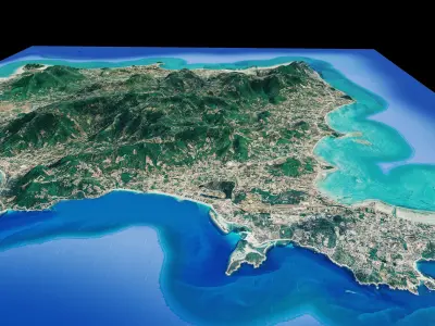 Ko Samui island full 3d model terrain 3D model