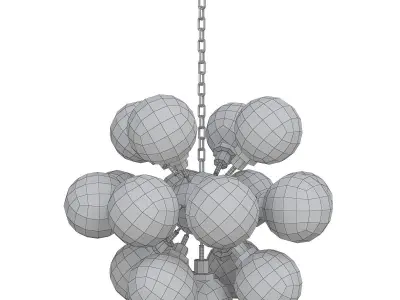 Chandleir 10 pieces 3d model Low-poly 3D model