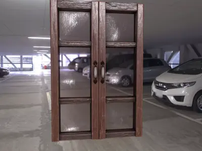  old window Low-poly 3D model