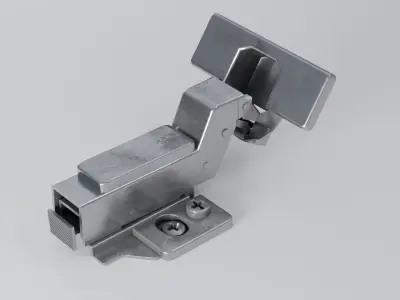 Cabinet Hinge Inset door hinge animated Low-poly 3D  Low-poly 3D model