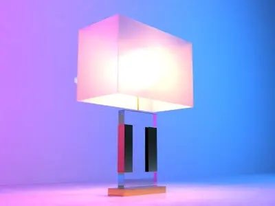 Glass Desk Lamp  Free 3D model