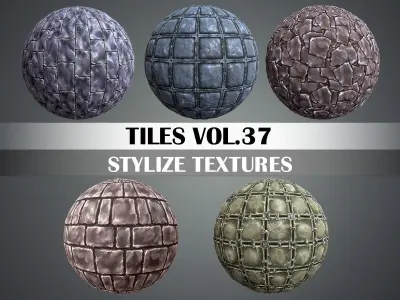 Stylized Tiles Vol 37 - Hand Painted Textures Texture