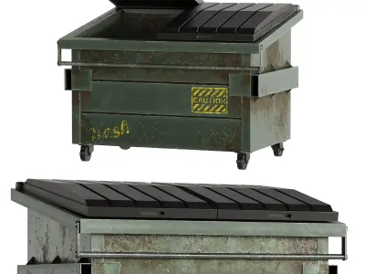 Facade Trash Set 1 Low-poly 3D model