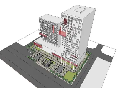 vacation spot-Resort-Fashion Leisure Hotel-0128 3D model