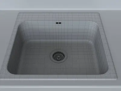 LANGUDDEN sink Ikea 56x53cm 3D model