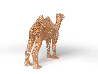 Camel Voronoi Low-poly 3D model