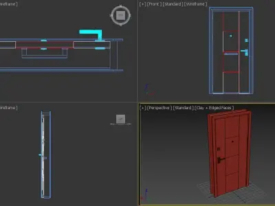 Apartment Door Low-poly 3D model