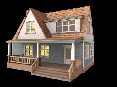 house Low-poly 3D model 20