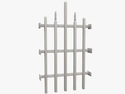 Medieval window Low-poly 3D model