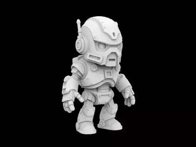 Robot Character 3D Print Model 3D print model