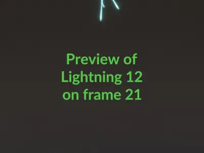 Animated Lightning v12 Low-poly 3D model
