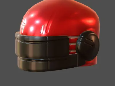 Gas mask helmet 3d model scifi Low-poly  Low-poly 3D model 416