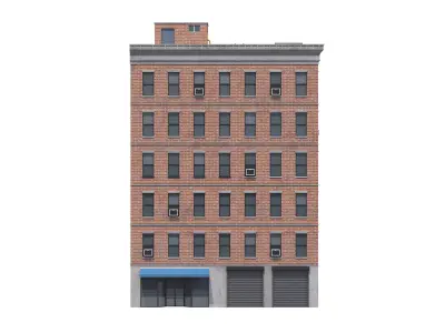 Apartment Building 2 Low-poly 3D model