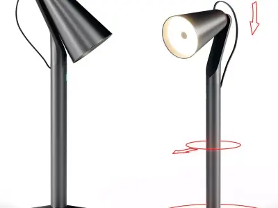 Table lamp Xiaomi mijia pipi Rigged 3D model