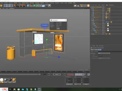 ponto de onibus 3D model