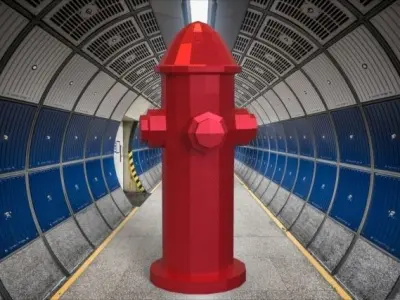 low-poly fire hydrant Free low-poly 3D model