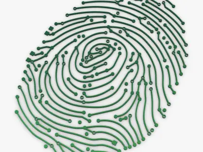 Electronic fingerprint v 1 3D model